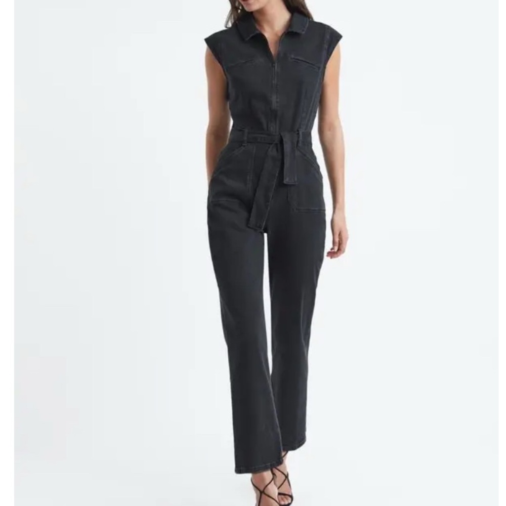PAIGE Charcoal Sleeveless Jumpsuit